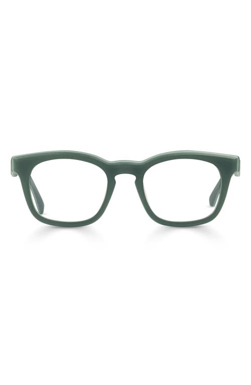Eyebobs Humble Narrator 49mm Small Square Reading Glasses In Matte Sage Green
