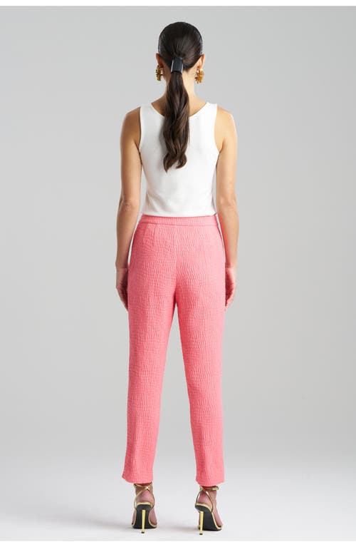 Natori Textured Cotton Jacquard Side Zip Tapered Pant