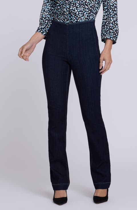 Marilyn High Waist Straight Leg Pull-On Jeans
