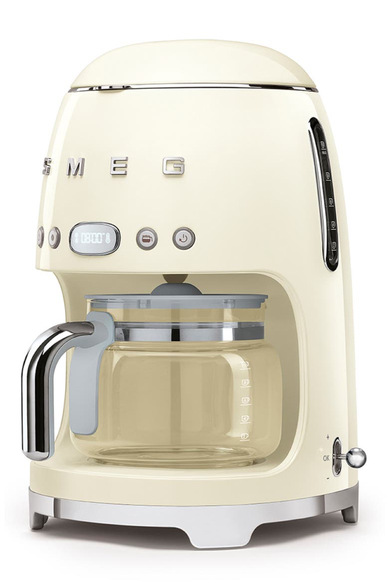 '50s Retro Style 10-Cup Drip Coffeemaker, Alternate, color, CREAM