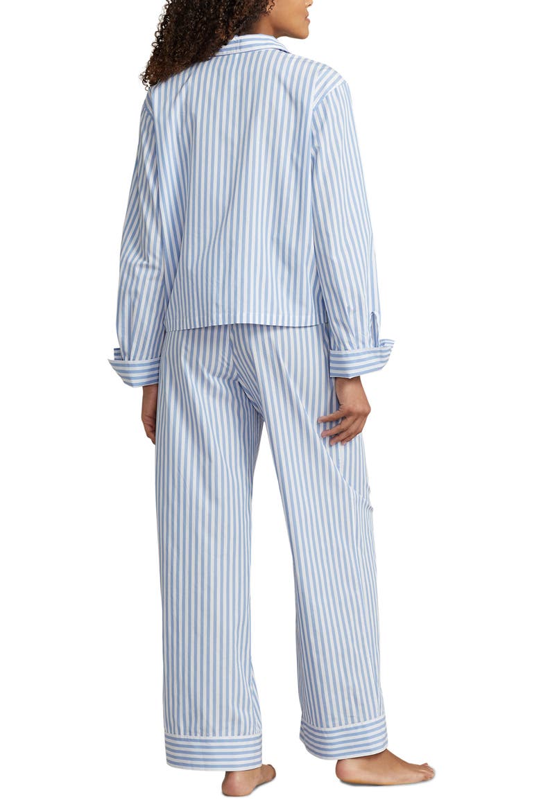 Cotton Poplin Pajamas, Alternate, color, WIDE STRIPES