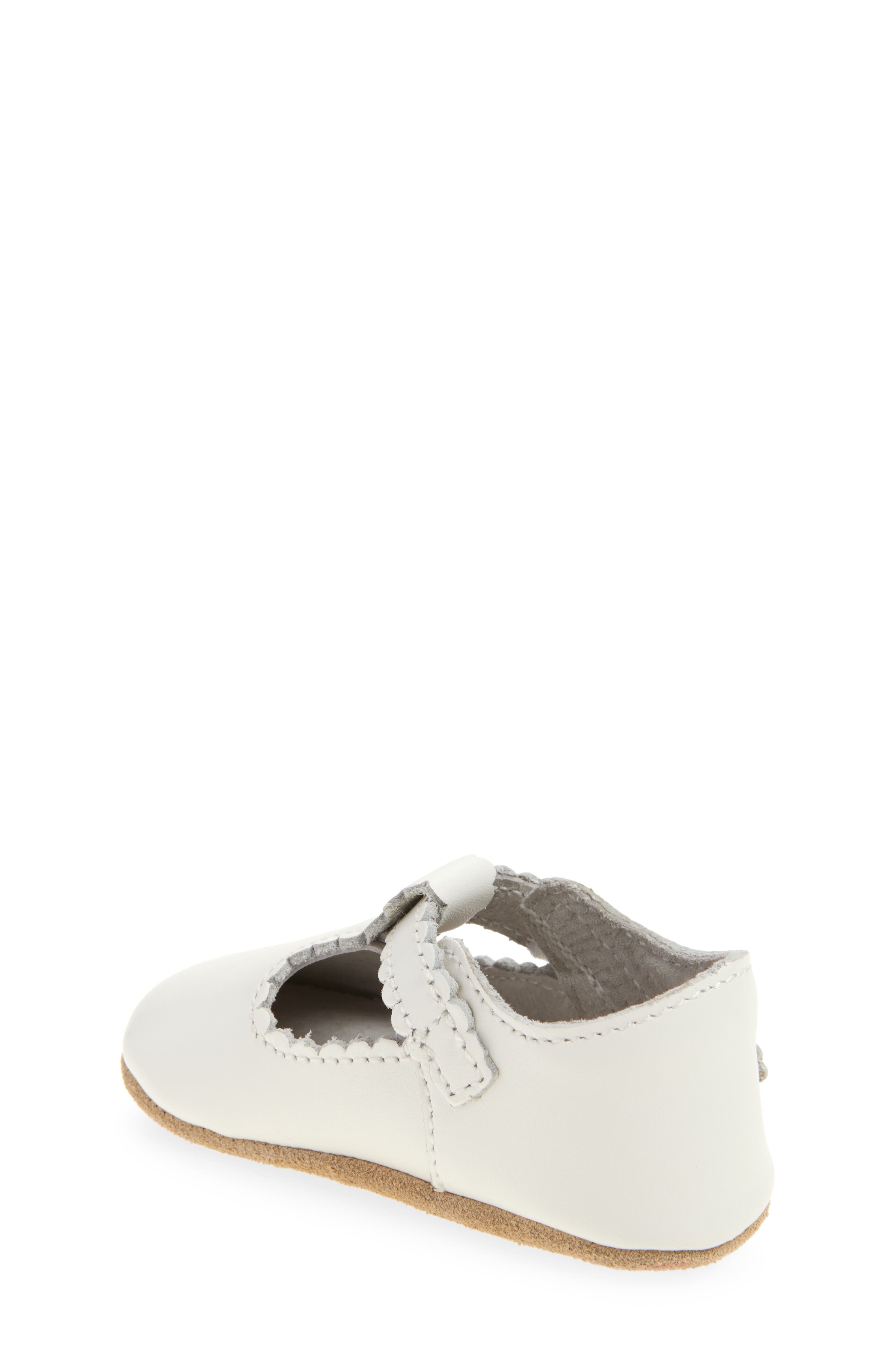 L'AMOUR Kids' Elodie Scallop T-Strap Flat, Alternate, color, White