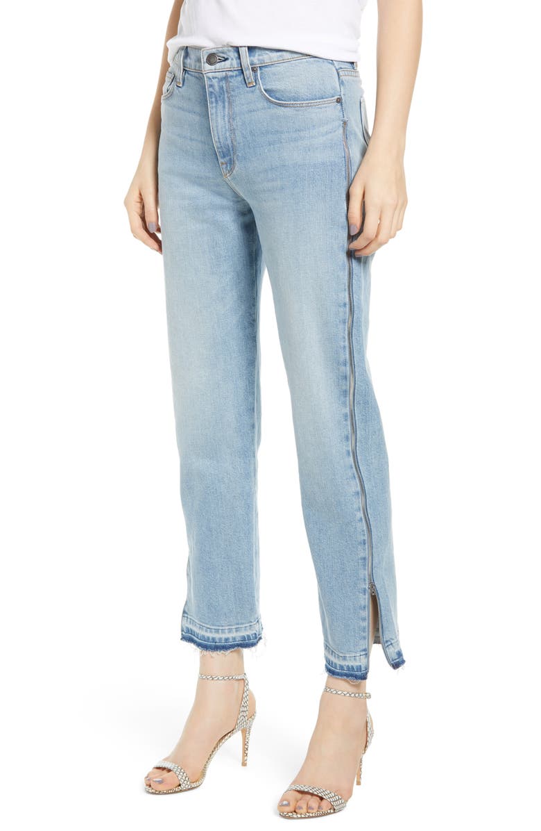 Hudson Jeans Holly High Waist Side Zip Crop Straight Leg Jeans, Main, color, 