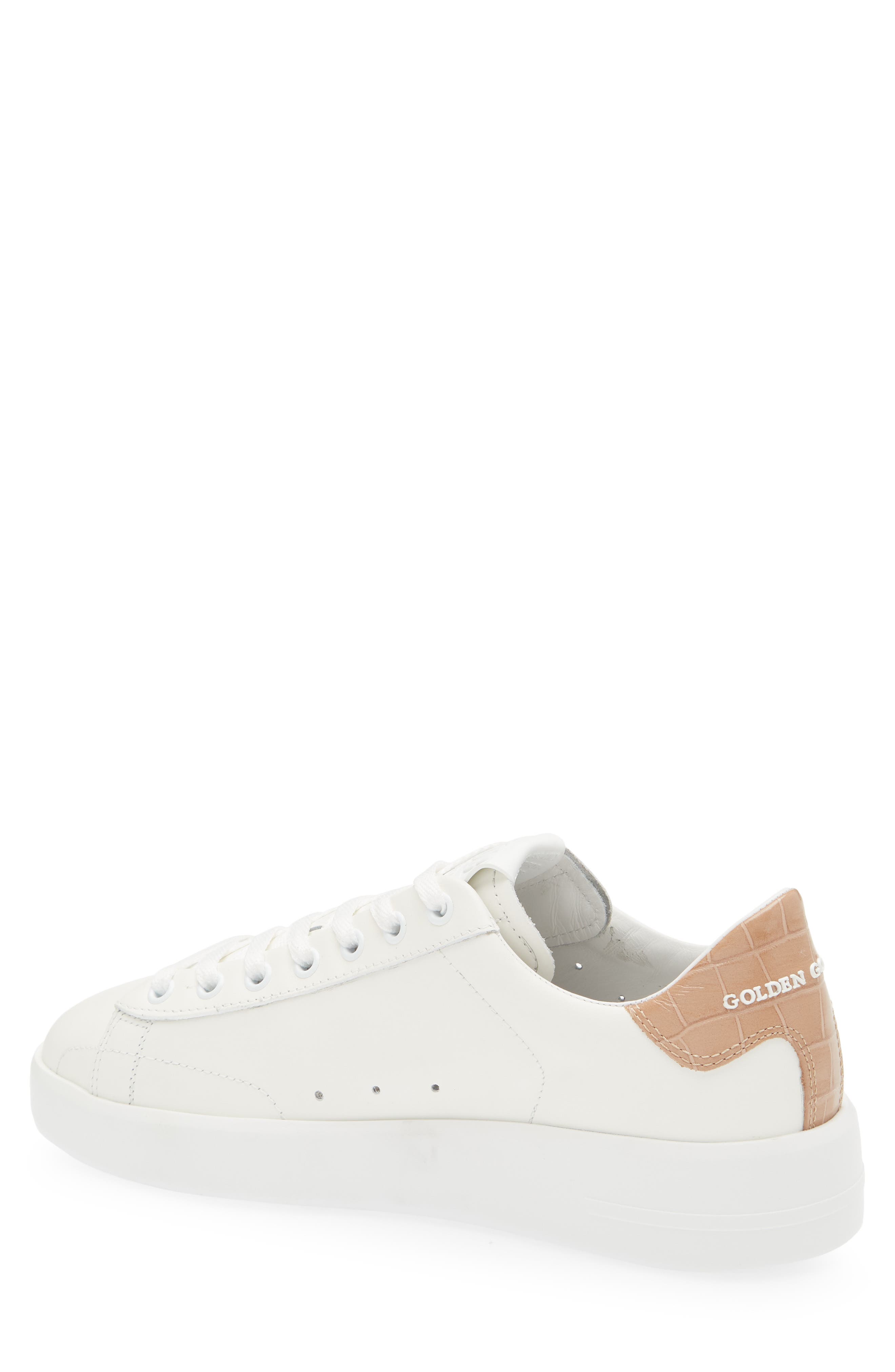Golden Goose Purestar Sneaker, Alternate, color, Optic White / Champagne Beige
