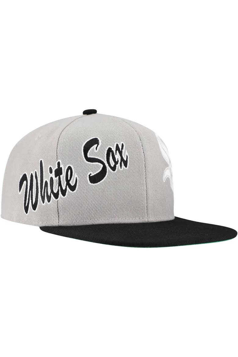 Men's Mitchell & Ness Gray Chicago White Sox Knock Out Panel Snapback Hat, Alternate, color, Gray