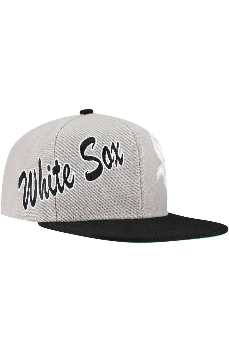 Mitchell & Ness Men's Mitchell & Ness Gray Chicago White Sox Knock Out Panel Snapback Hat, Alternate, color, Gray