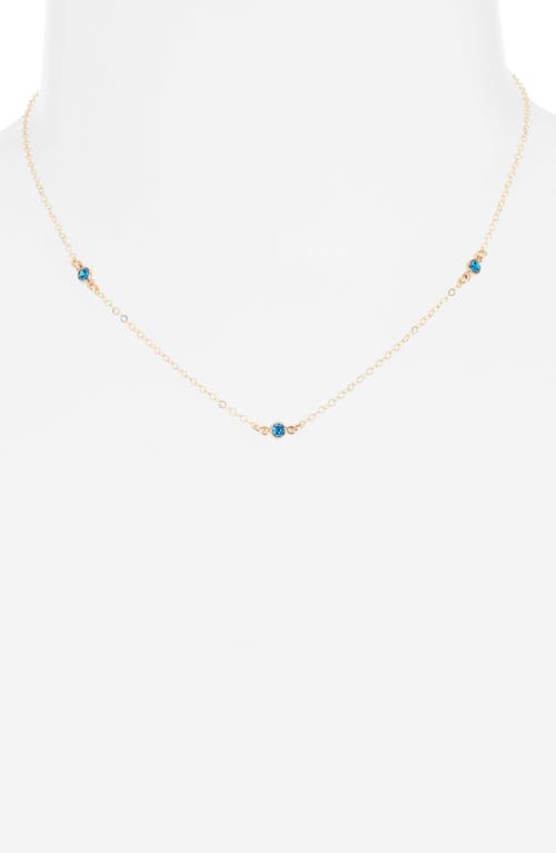 Set & Stones Birthstone Station Necklace In Gold