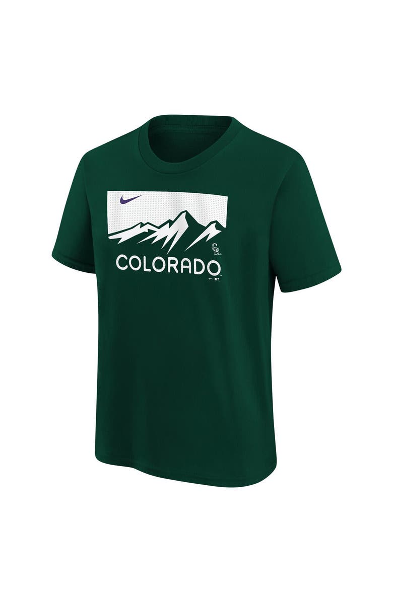 Nike Youth Nike Green Colorado Rockies City Connect Wordmark T-Shirt, Alternate, color, 