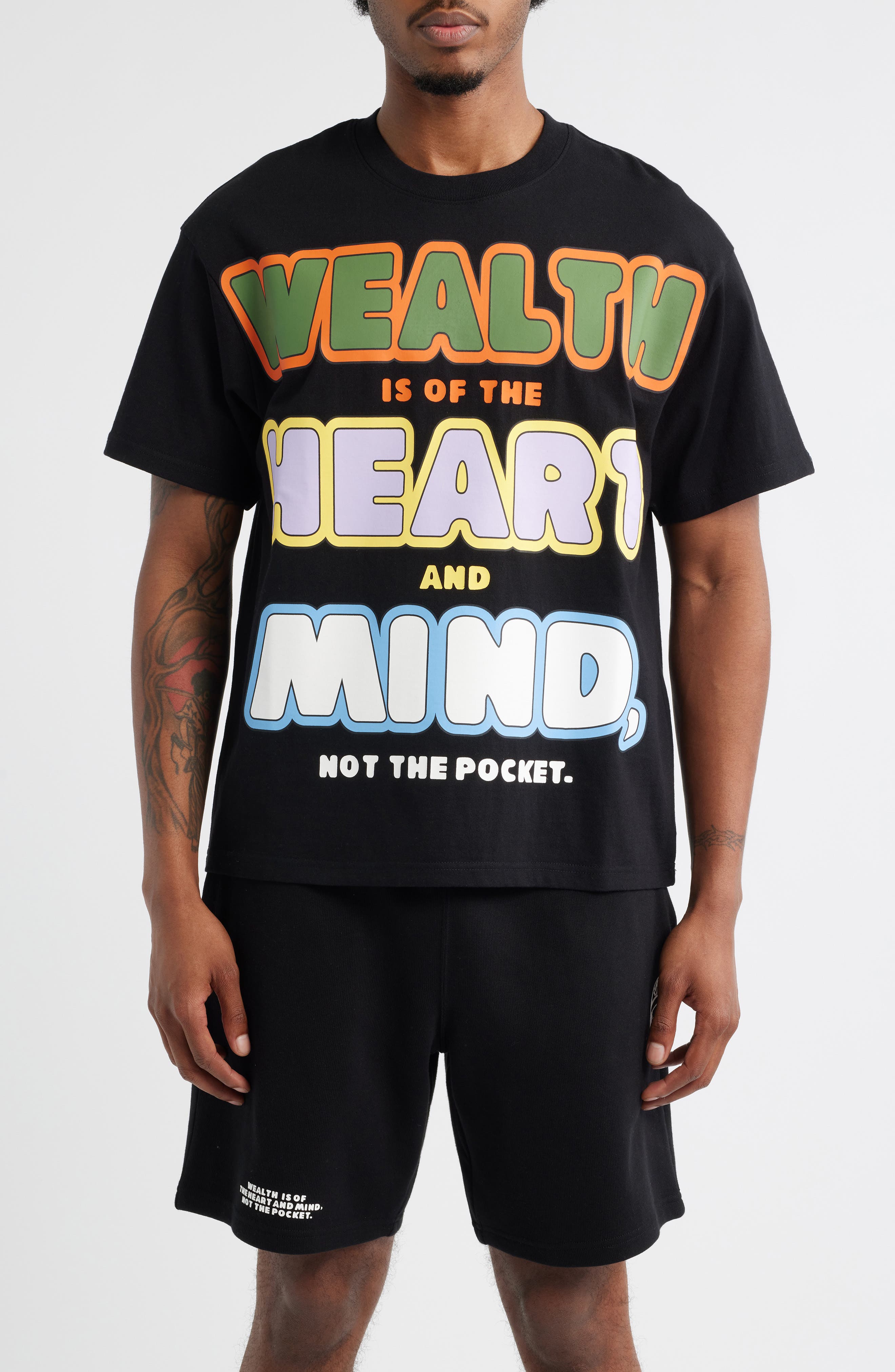 Billionaire Boys Club Wealth, Heart & Mind Crop Graphic T-Shirt