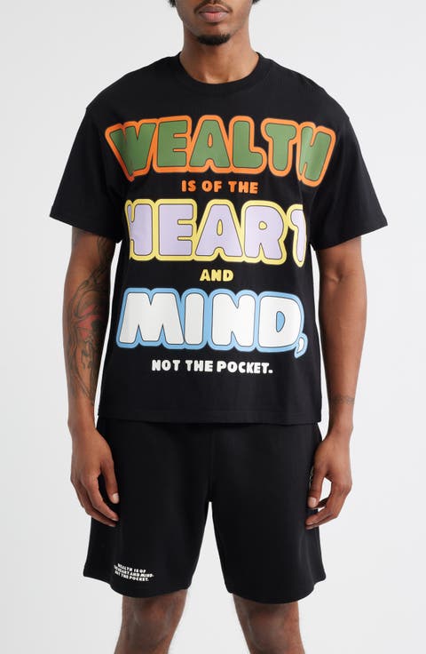 Wealth, Heart & Mind Crop Graphic T-Shirt