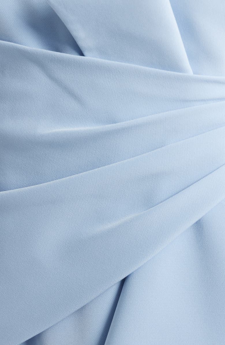 Eliza J Cascade Ruffle Off the Shoulder Gown, Alternate, color, Sky