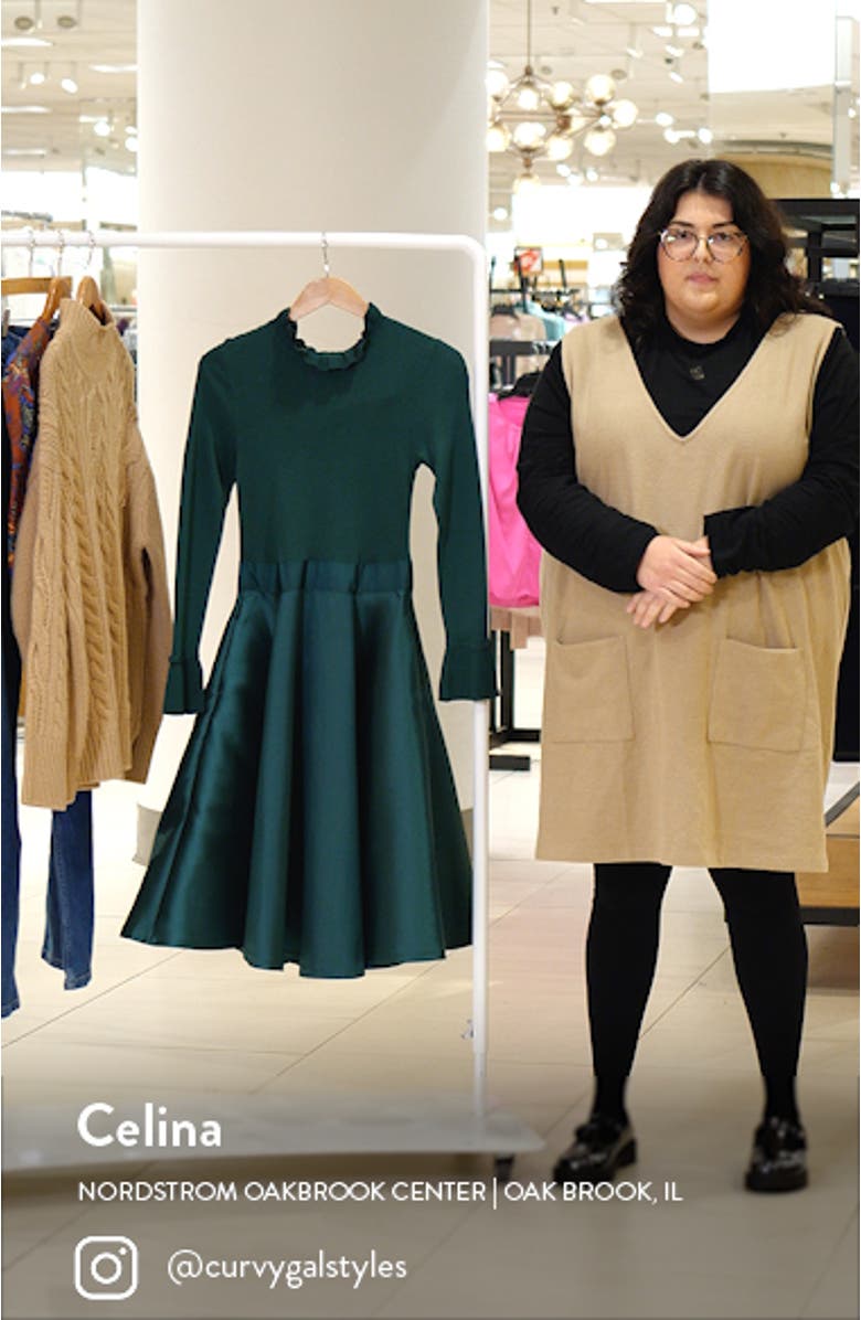 Zadi Mix Media Long Sleeve Dress, sales video thumbnail