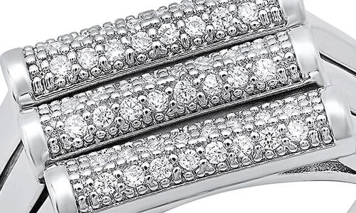 Hmy Jewelry Simulated Diamond Ring In Silver