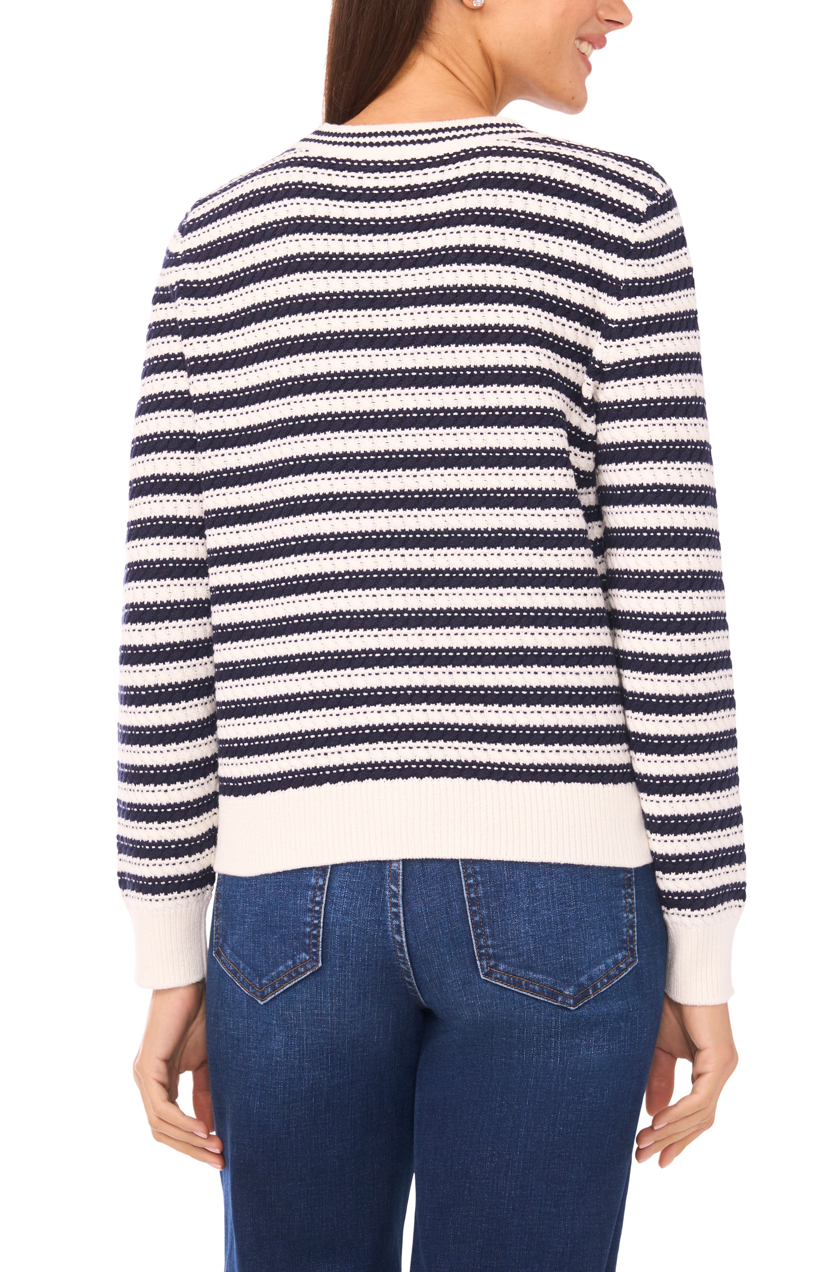 Dotted Delights Woven Front Sweater - image 2