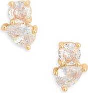 NORDSTROM RACK Round & Pear Cubic Zirconia Stud Earrings