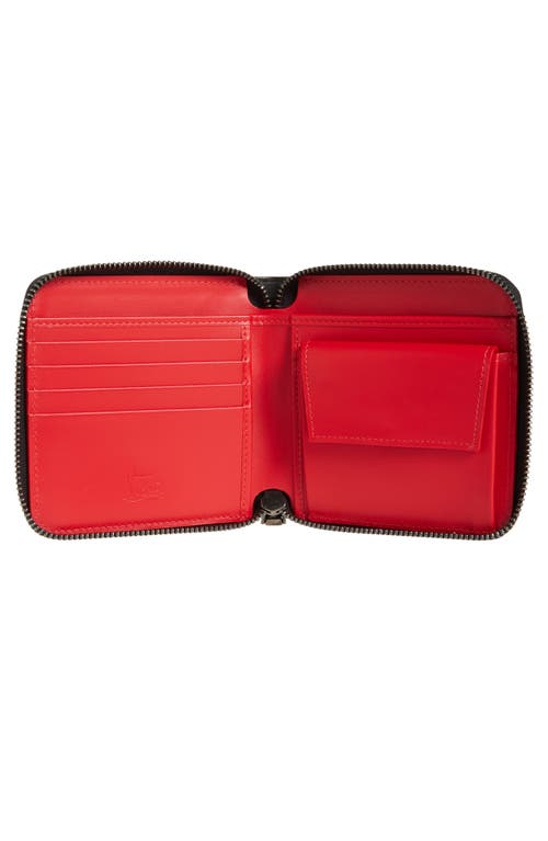 Christian Louboutin Kypi Leather Zip Wallet In Black