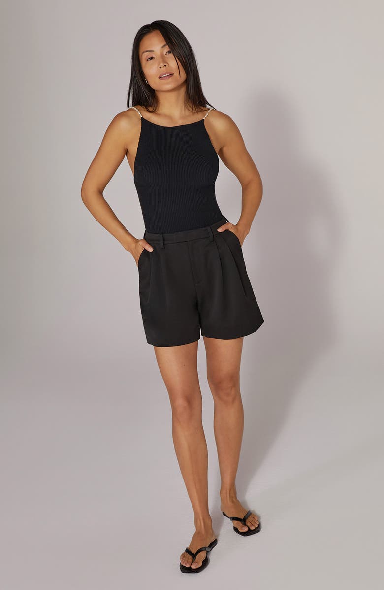 Favorite Daughter Imitation Pearl Strap Top, Alternate, color, Meteorite