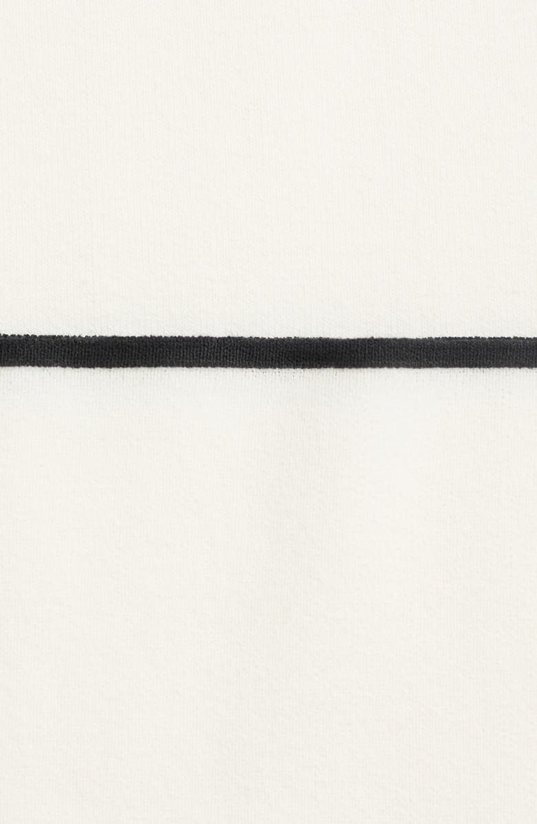 MANGO Low Rise Contrast Hem Knit Pants, Alternate, color, Ecru