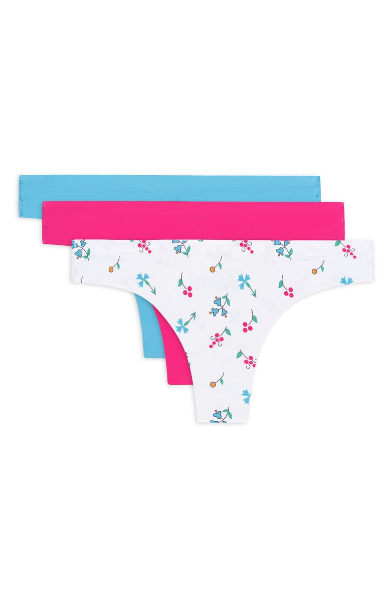 AQS 3-Pack Assorted Seamless Thongs, Main, color, 