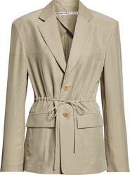 Alexander Wang Drawstring Waist Silk Jacket