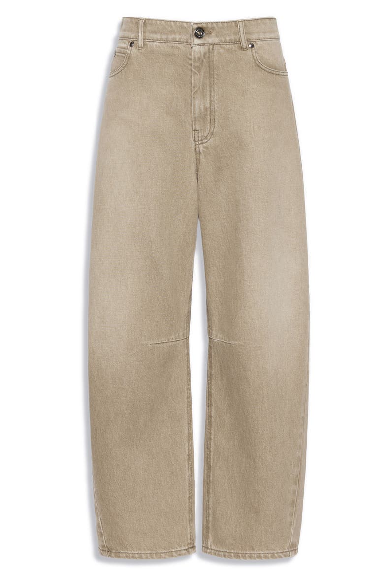 Arcadia Barrel Leg Jeans, Alternate, color, BEIGE