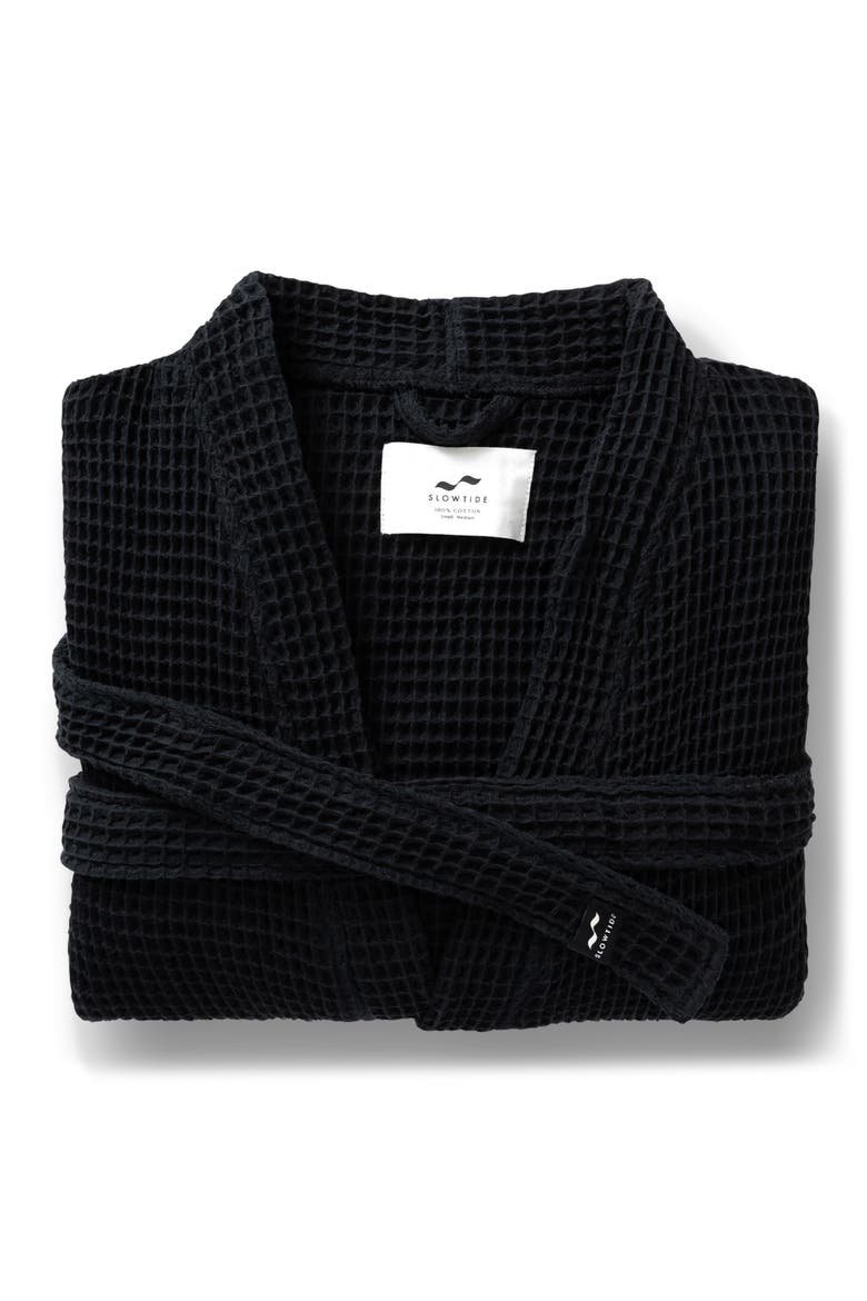 Guild Waffle Robe, Alternate, color, BLACK