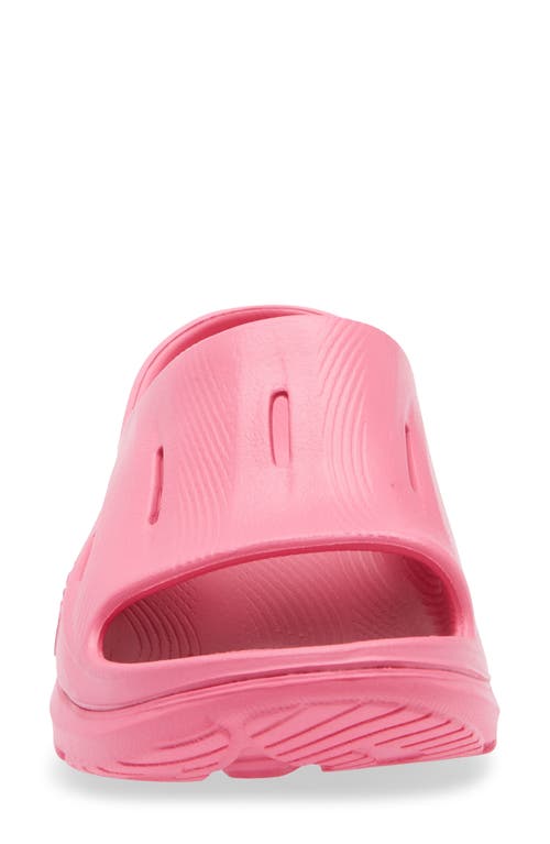 Hoka Gender Inclusive Ora Recovery Slide 3 Sandal In Pink