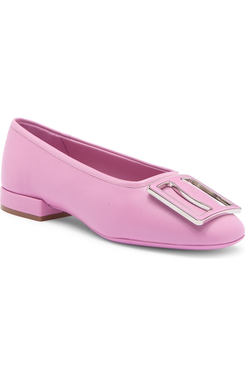 FERRAGAMO Myrna Leather Ballet Flat, Main, color,