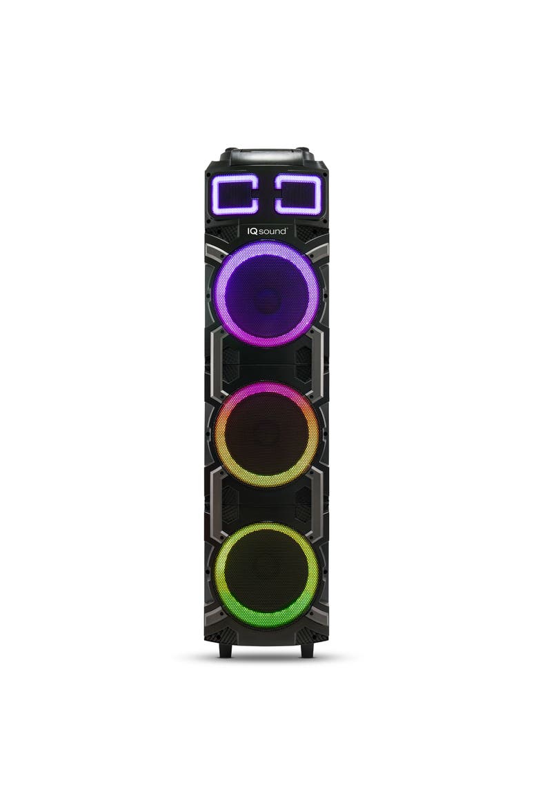 3x 10 Inch Speaker Pro DJ Party Speaker with TWS, Main, color, Black