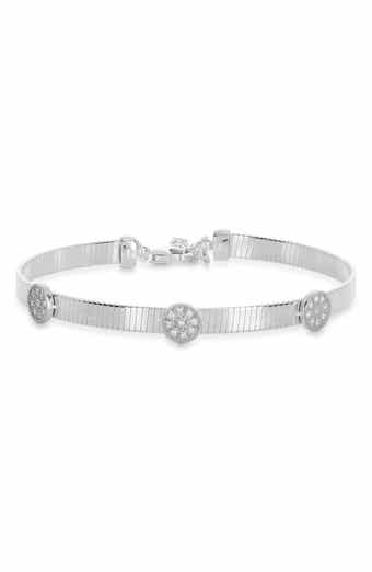 MESHMERISE Diamond Circle Ribbed Chain Bracelet