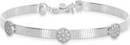 MESHMERISE Diamond Circle Ribbed Chain Bracelet