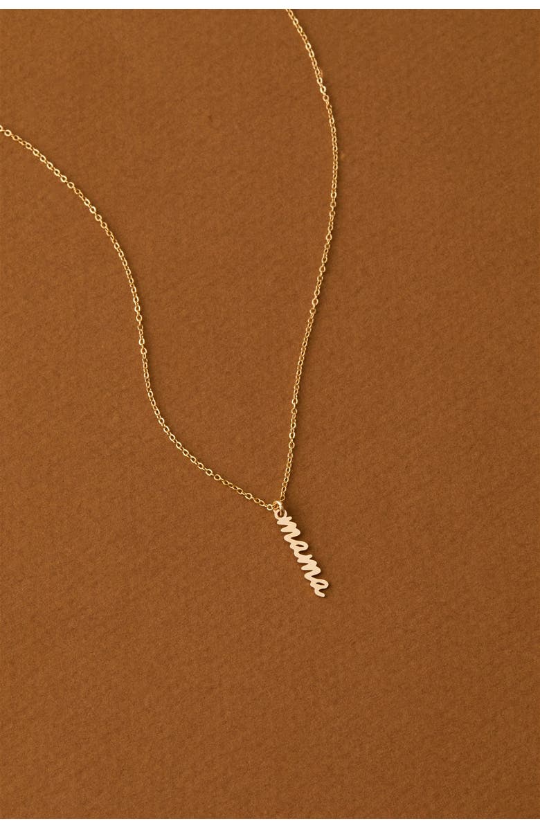 Set & Stones Mama Charm Necklace, Alternate, color, Gold