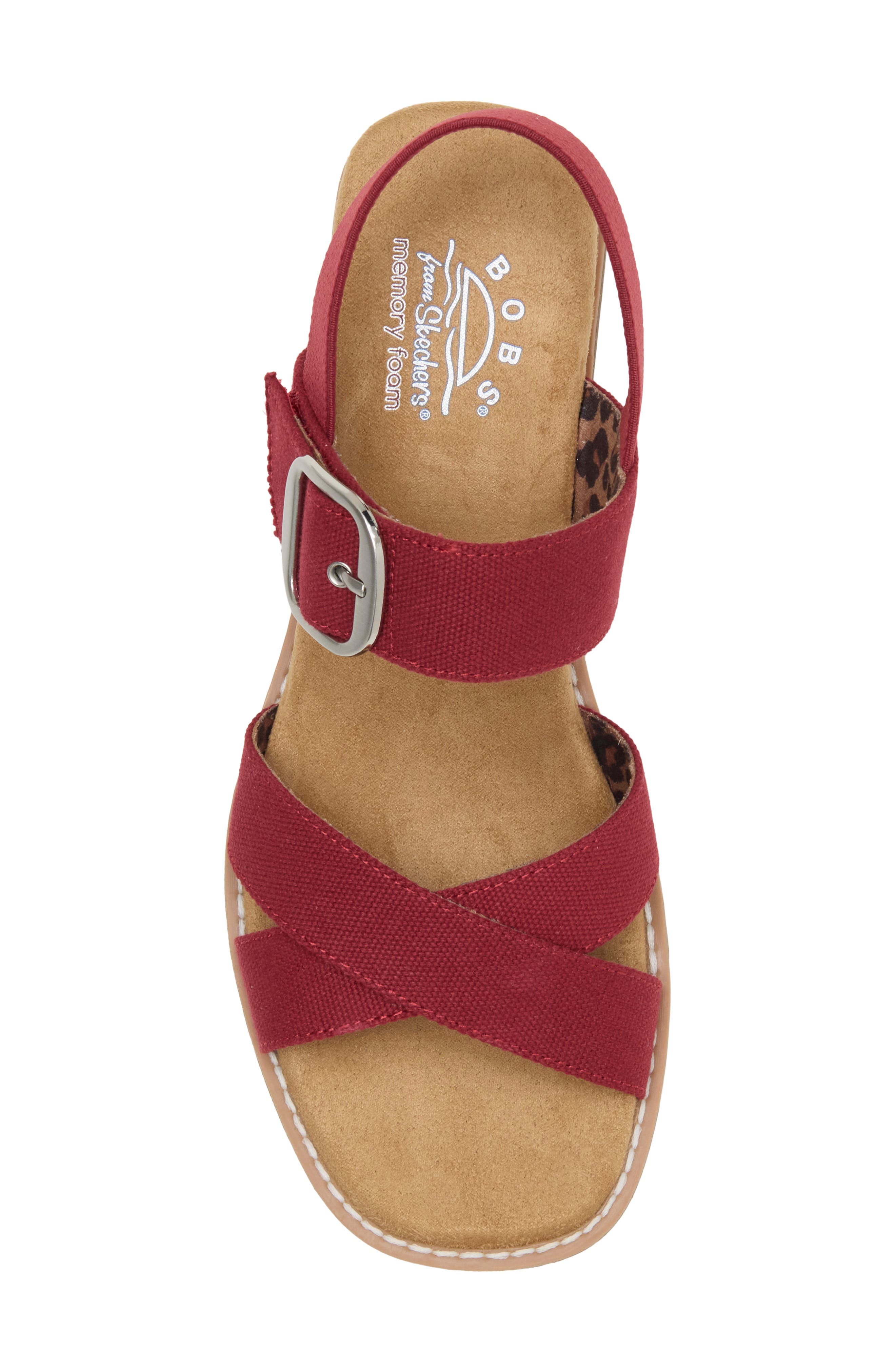 Bobs Desert Kiss Dream Coast Wedge Sandal, Alternate, color, RED