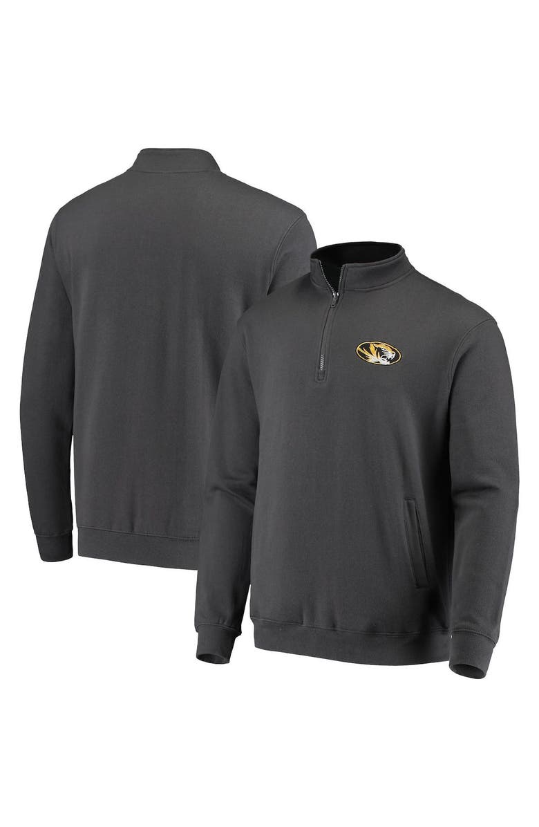 COLOSSEUM Men's Colosseum Charcoal Missouri Tigers Tortugas Logo Quarter-Zip Jacket, Alternate, color, Charcoal