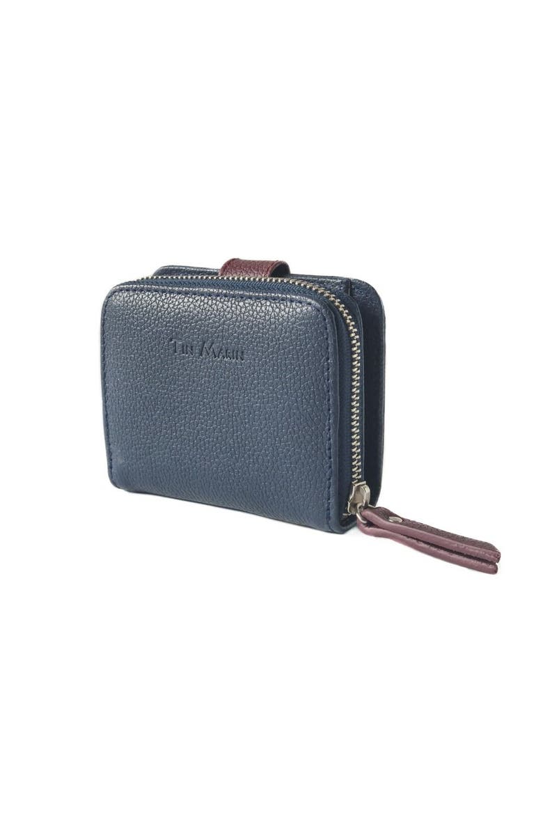 Camila Small Leather Wallet, Alternate, color, Navy Blue
