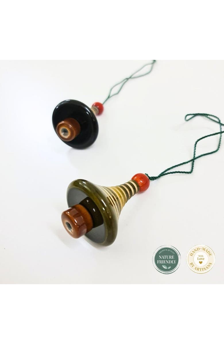 Mela Artisans Christmas Tree Ornaments - Mini Bells - Set of 2, Alternate, color, Multi