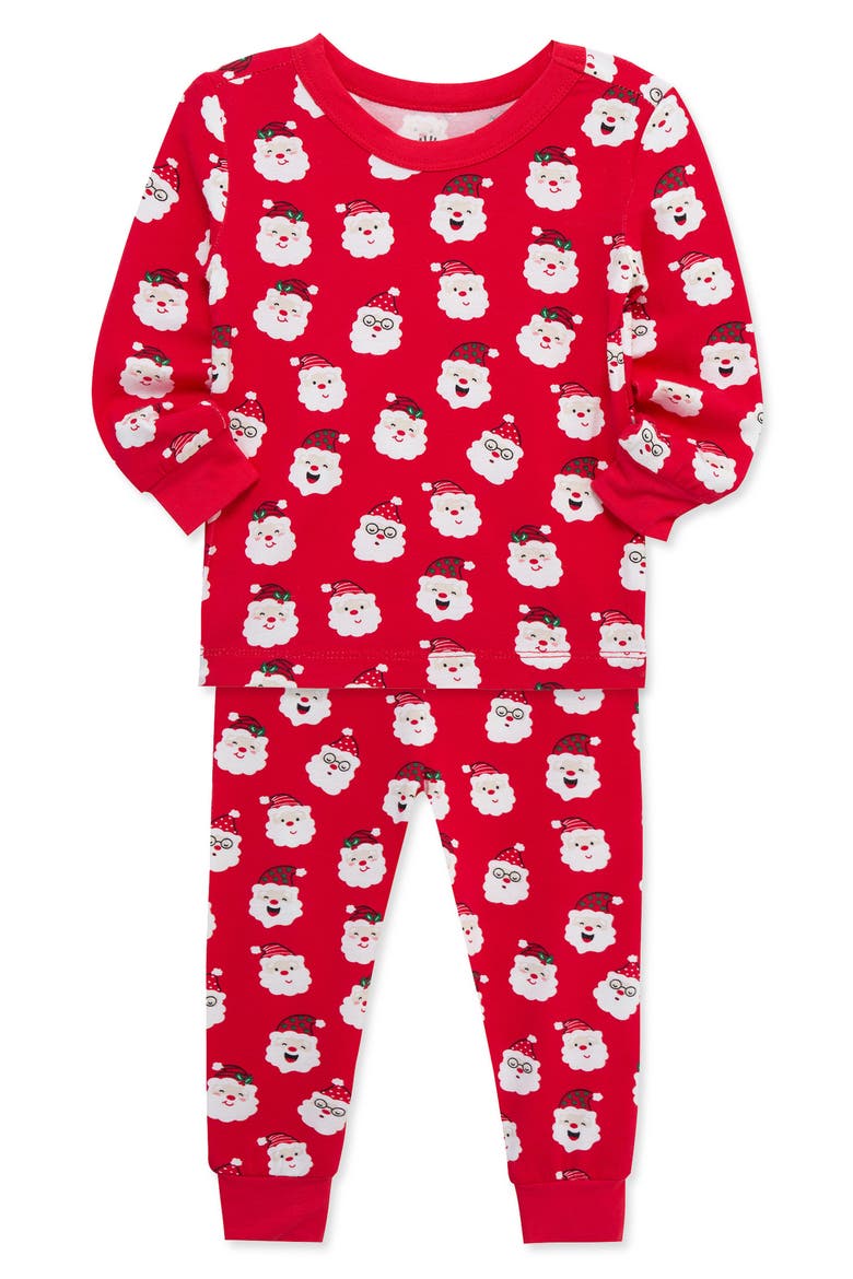 Kids' Santa 2-Piece Pajamas, Alternate, color, RED