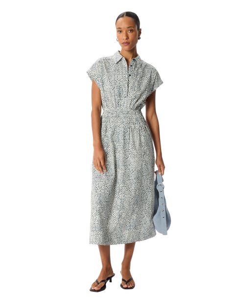 Flecked Animal Collared Dress