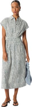 Whistles Flecked Animal Collared Dress
