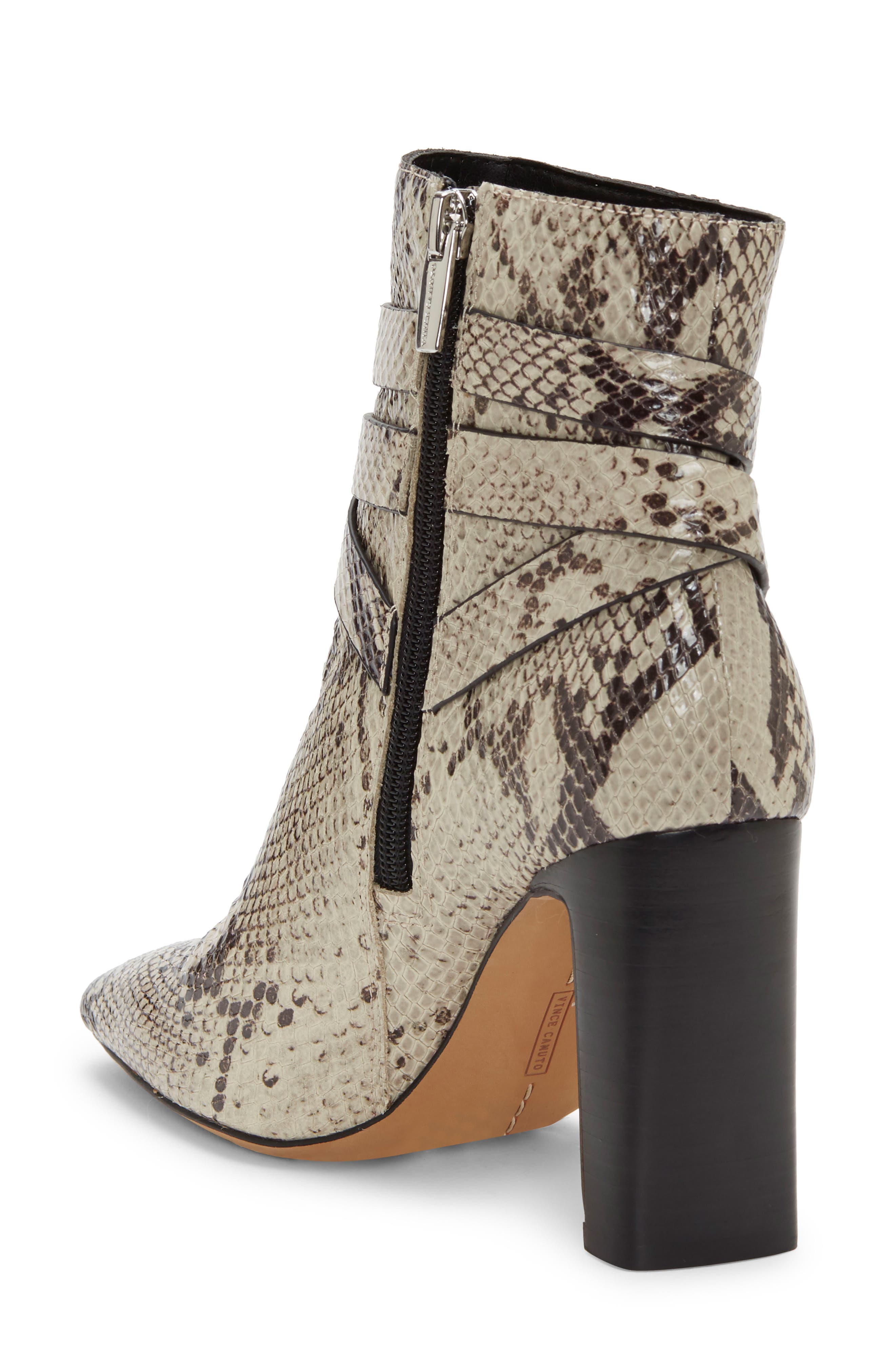 Sestina Harness Square Toe Bootie, Alternate, color, NATURAL LEATHER