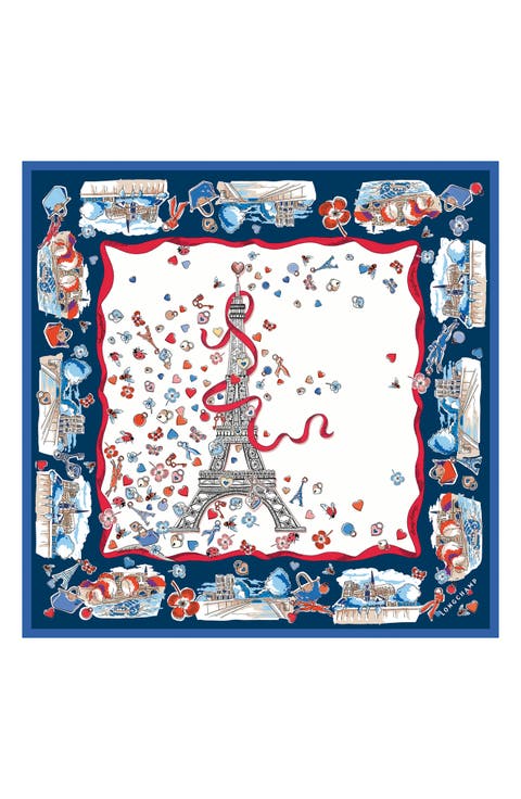 Eiffel Tower Silk Square Bandana