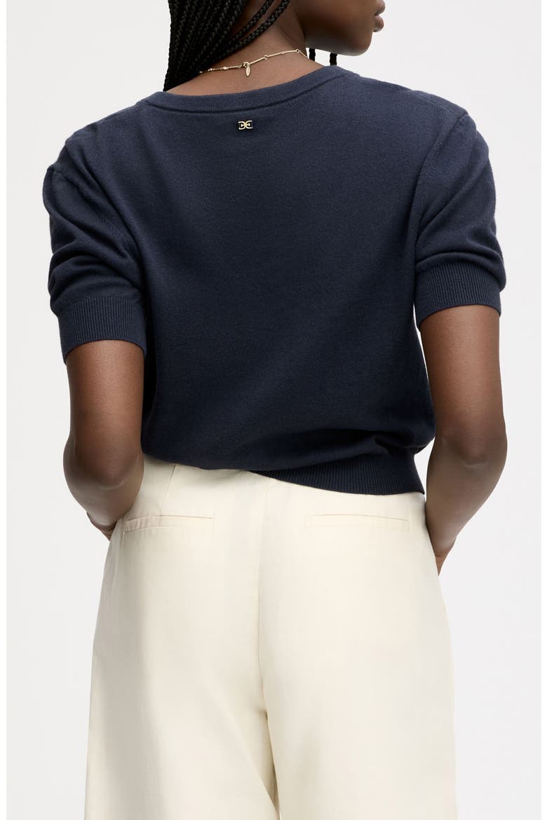 V-Neck Crop Sweater, Alternate, color, NAVY