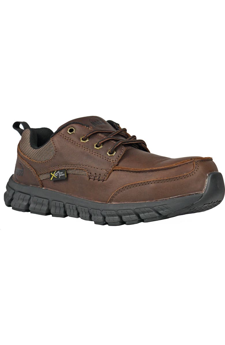 Hoss Boot Company HOSS Stepper Mens Static Dissipative Composite Toe Work Shoe with Met Guard, Main, color, Brown Leather