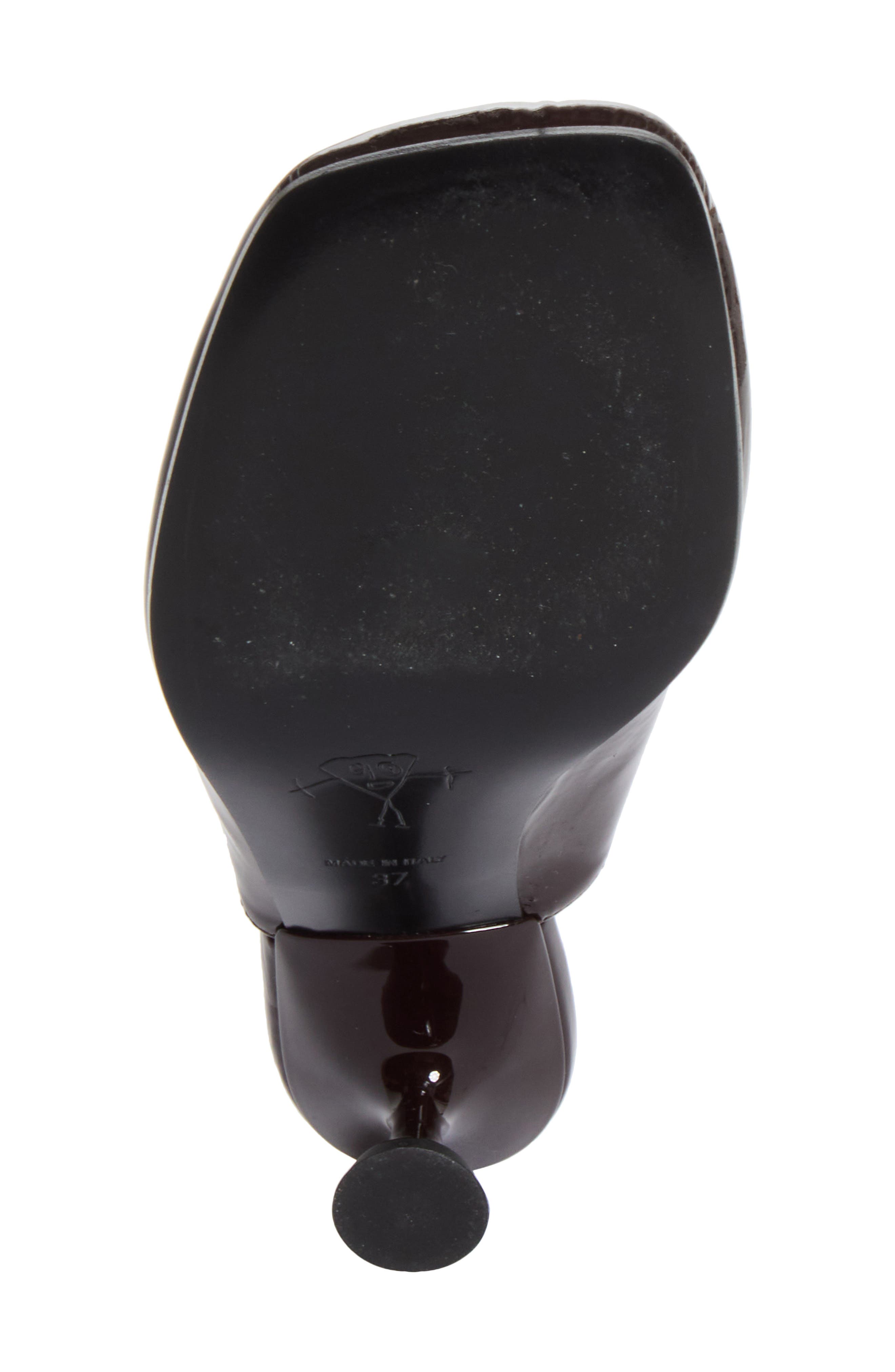 Leather Square Toe Mule, Alternate, color, CHOCOLATE