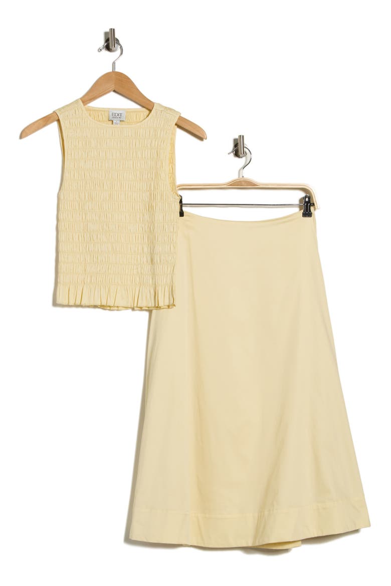 Smocked Tank & Maxi Skirt Set, Alternate, color, BUTTERCUP