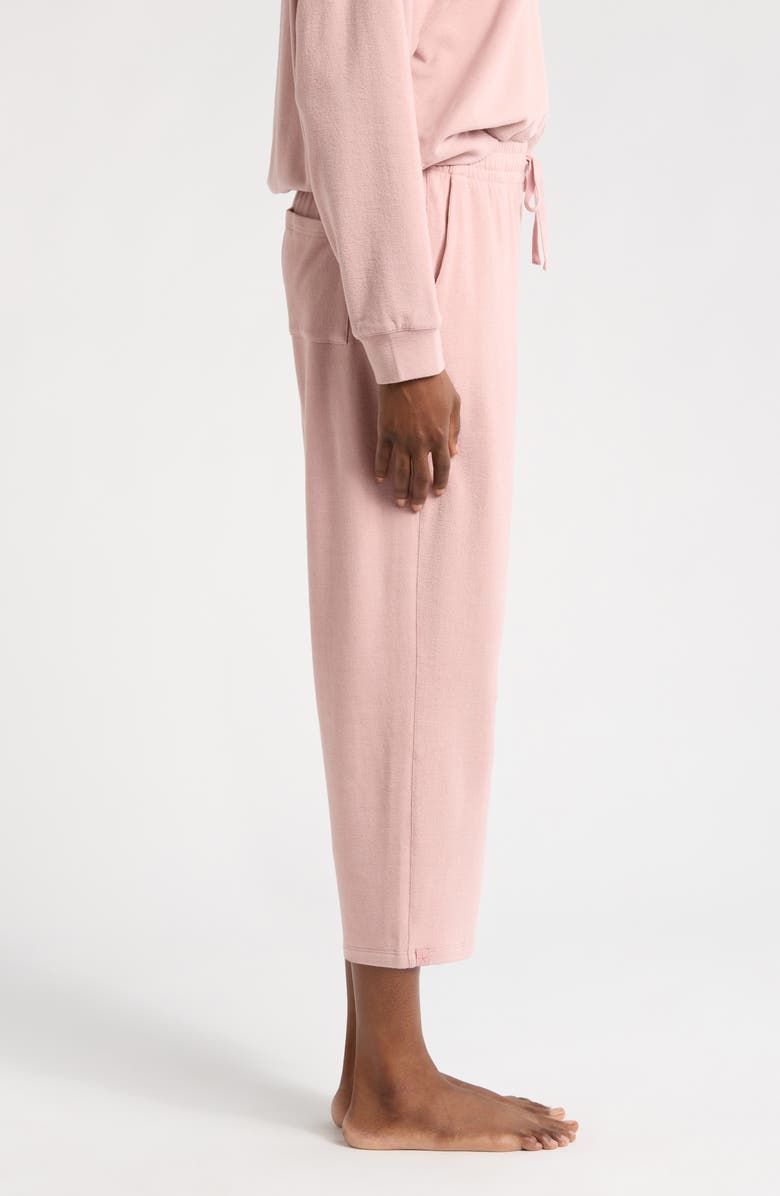 Barefoot Dreams<sup>®</sup> Malibu Collection<sup>®</sup> Brushed Fleece Pants, Alternate, color, Teaberry