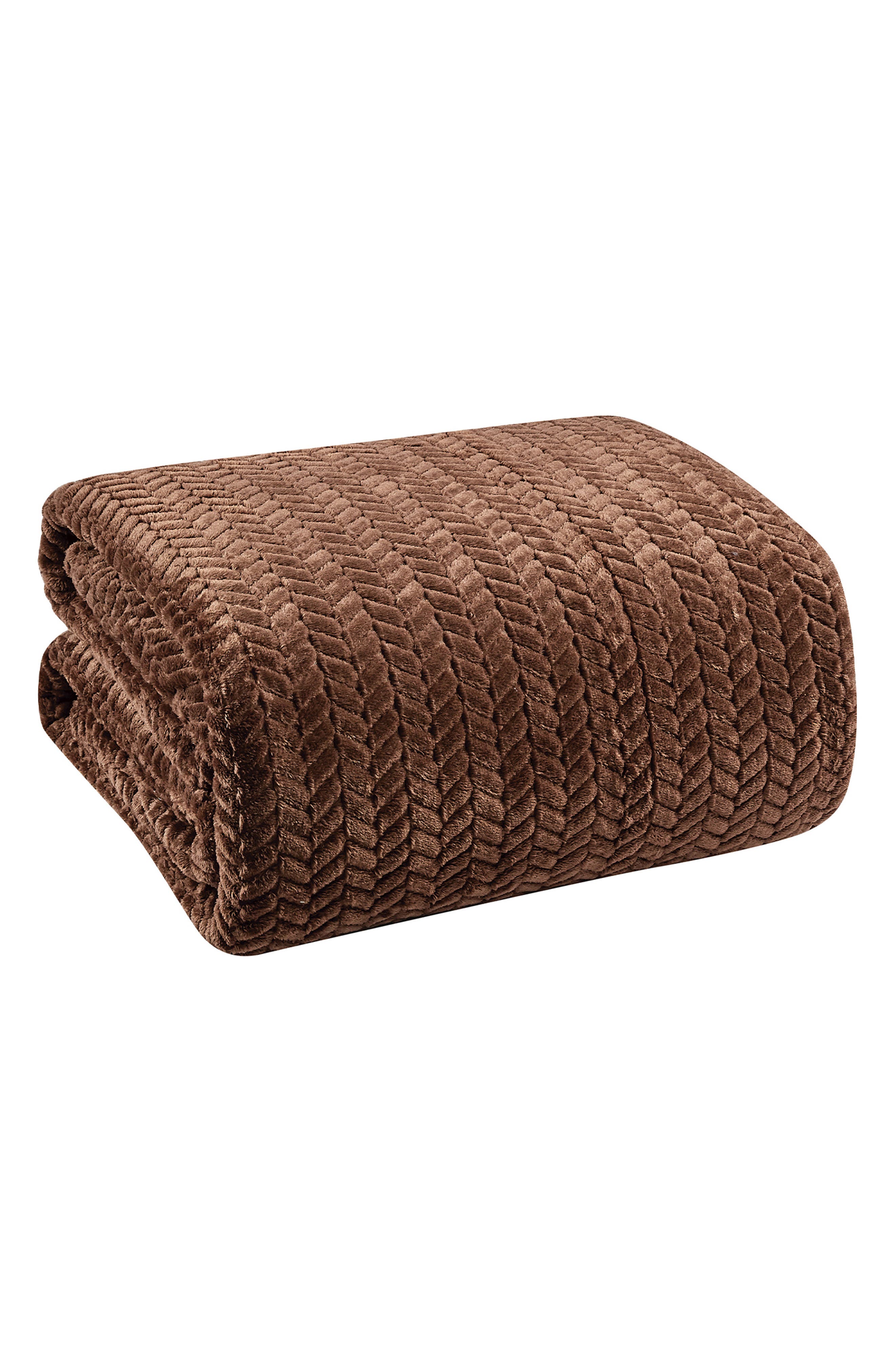 Luxury Home Braided Chevron Microplush Blanket