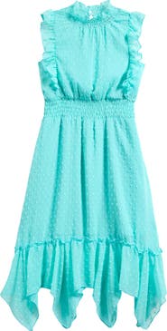 Ava & Yelly Kids' Clip Dot Hankey Maxi Dress