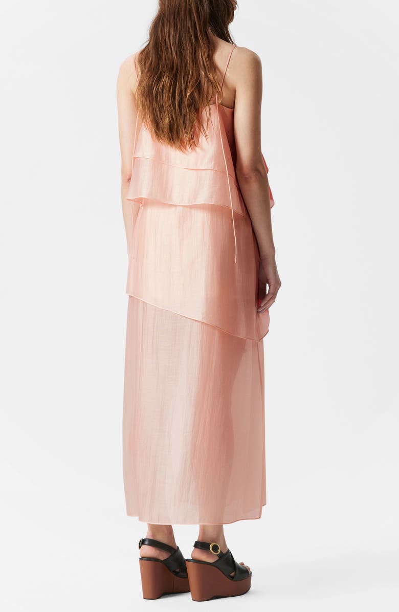 & Other Stories Placed Floral Dress, Alternate, color, Peach/ Red Floral