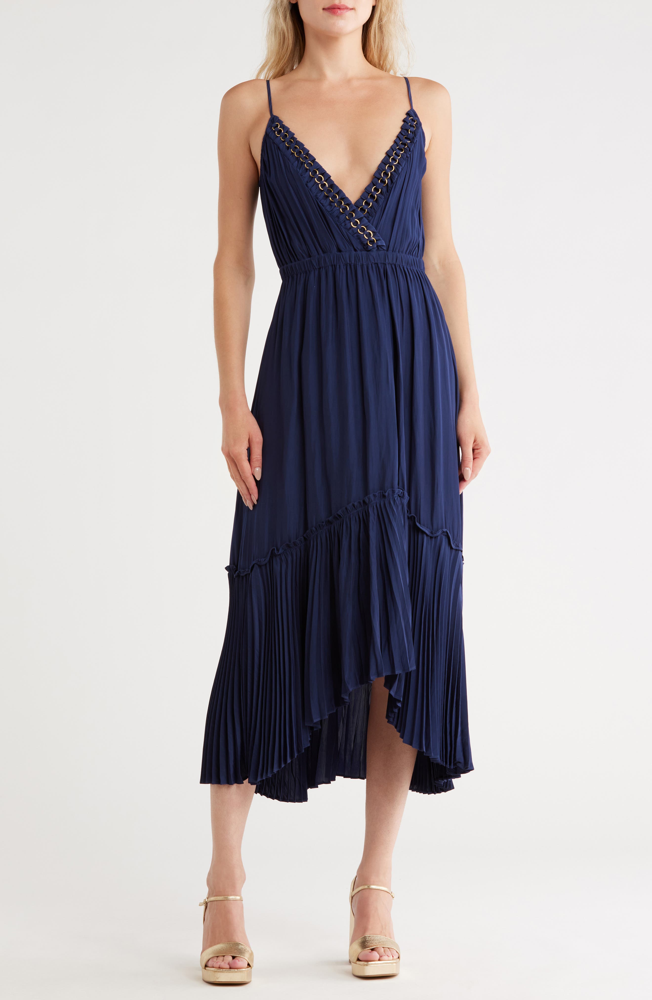 Ramy Brook Tori Empire Waist High-Low Dress